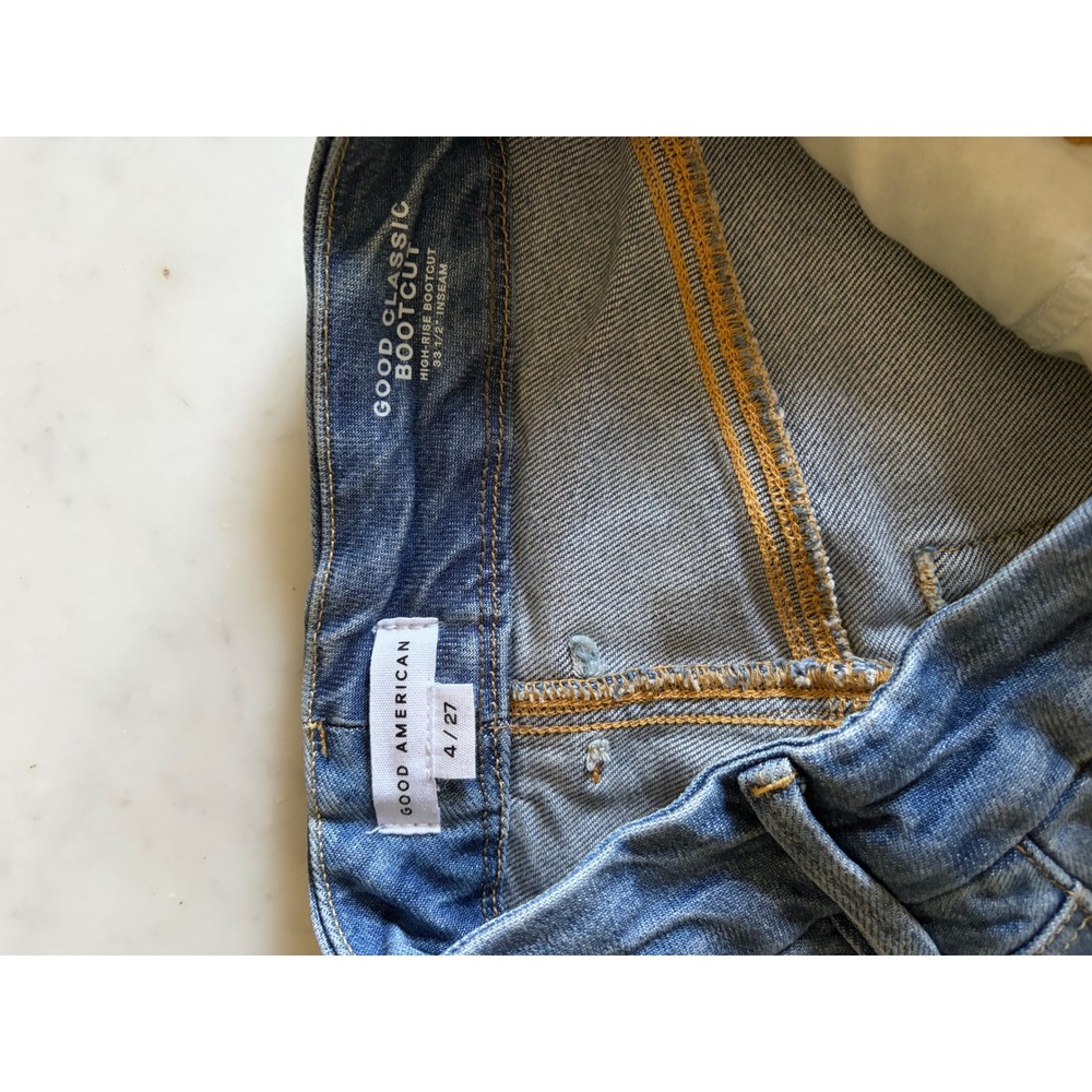 Good American Classic Bootcut High Rise Denim Jeans Medium Wash Size 4/27 - Picture 9 of 15